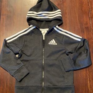 Adidas fleece hoodie jacket, size 5